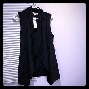 Black suede feeling dressy vest